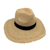 Jacaru 1814 Raffia Palm Straw Wide Brim Hat - Beige (One Size Fits Most Vegan Friendly)