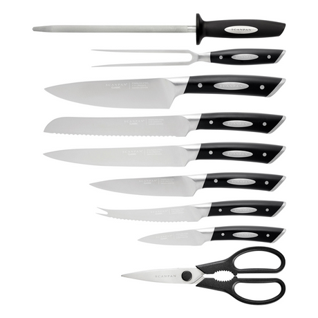 Scanpan 10-Piece Classic Wooden Knife Block Set