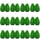 Green Metallic Cheerleading Pom Poms – Set of 12 w/ Easy-Grip Handles Australia Day