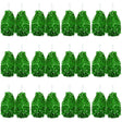 Set of 12 Pairs Green Metallic Cheerleading Pom Poms Bulk Pack w/ Easy-Grip Handles (Australia Day/Sports)