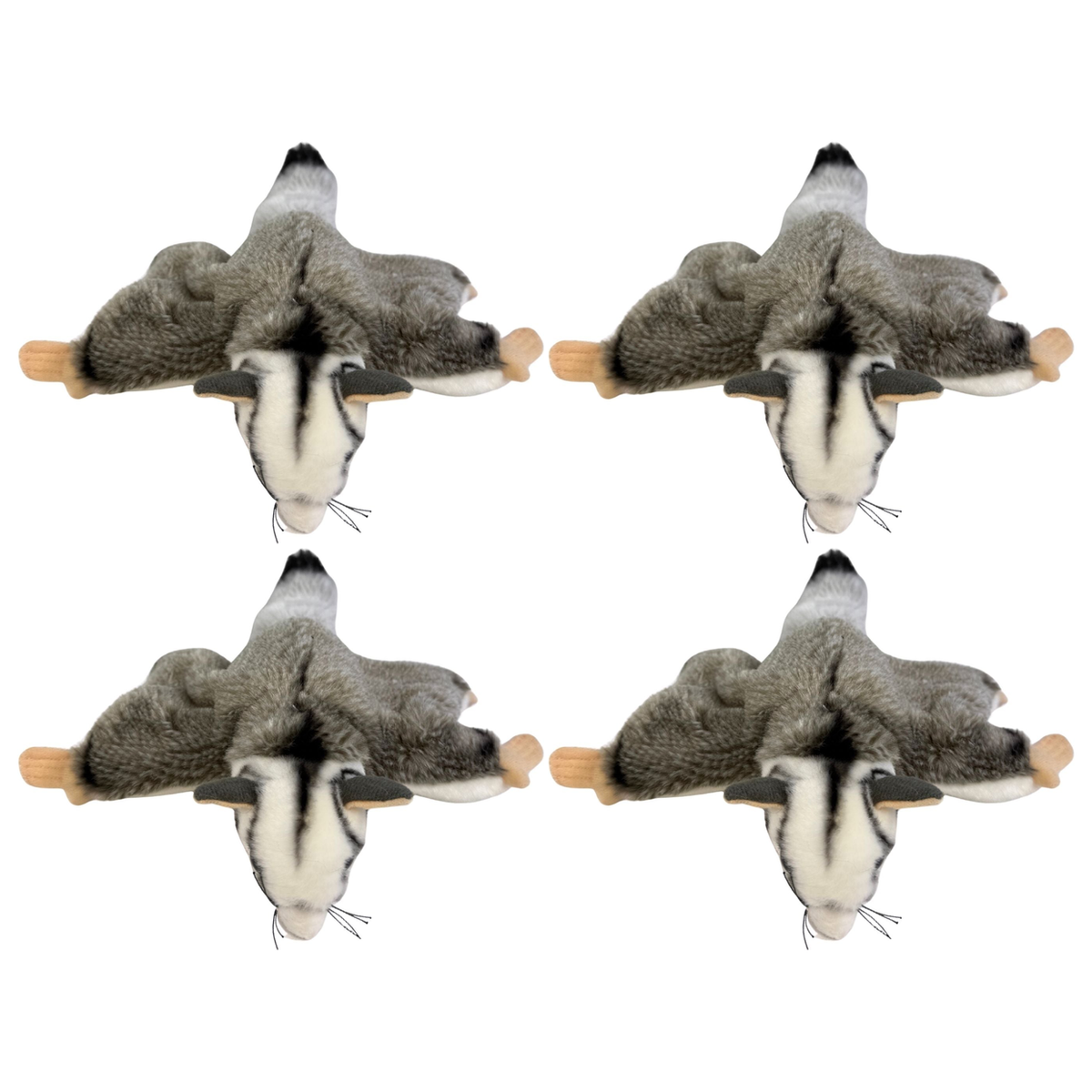 4x Bocchetta Frisbee 18cm Squirrel Glider Plush Toy Bulk Pack (Australian Stuffed Animal Souvenir Gift)