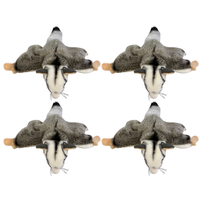4x Bocchetta Frisbee 18cm Squirrel Glider Plush Toy Bulk Pack (Australian Stuffed Animal Souvenir Gift)