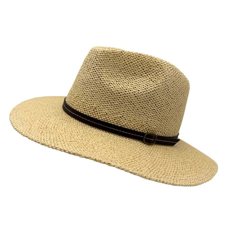 Jacaru 1836 Papyrus Straw Cowboy Hat - Natural (Large 60cm Vegan Friendly) - Natural