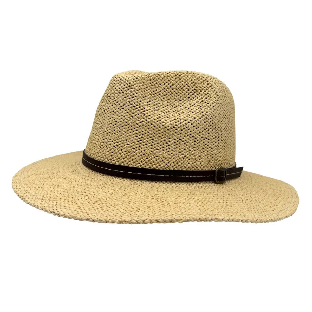 Jacaru 1836 Papyrus Straw Cowboy Hat - Natural (Large 60cm Vegan Friendly)