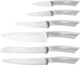 Scanpan Classic Steel Step 7 Piece Knife Block Set in Silver