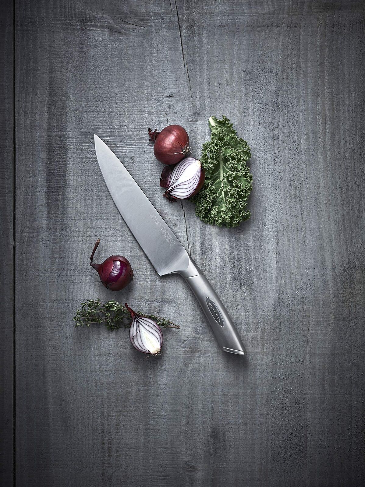 Scanpan Classic Steel Step 7 Piece Knife Block Set in Silver