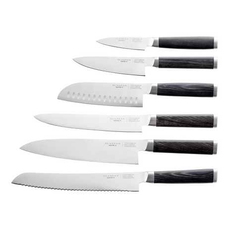 Scanpan 7-Piece Maitre D' Wooden Knife Block Set in Oak