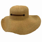 Jacaru 1853 Roll Up Wide Brim Sun Hat - Leather Roll Strap (Packable One Size 56-58cm)