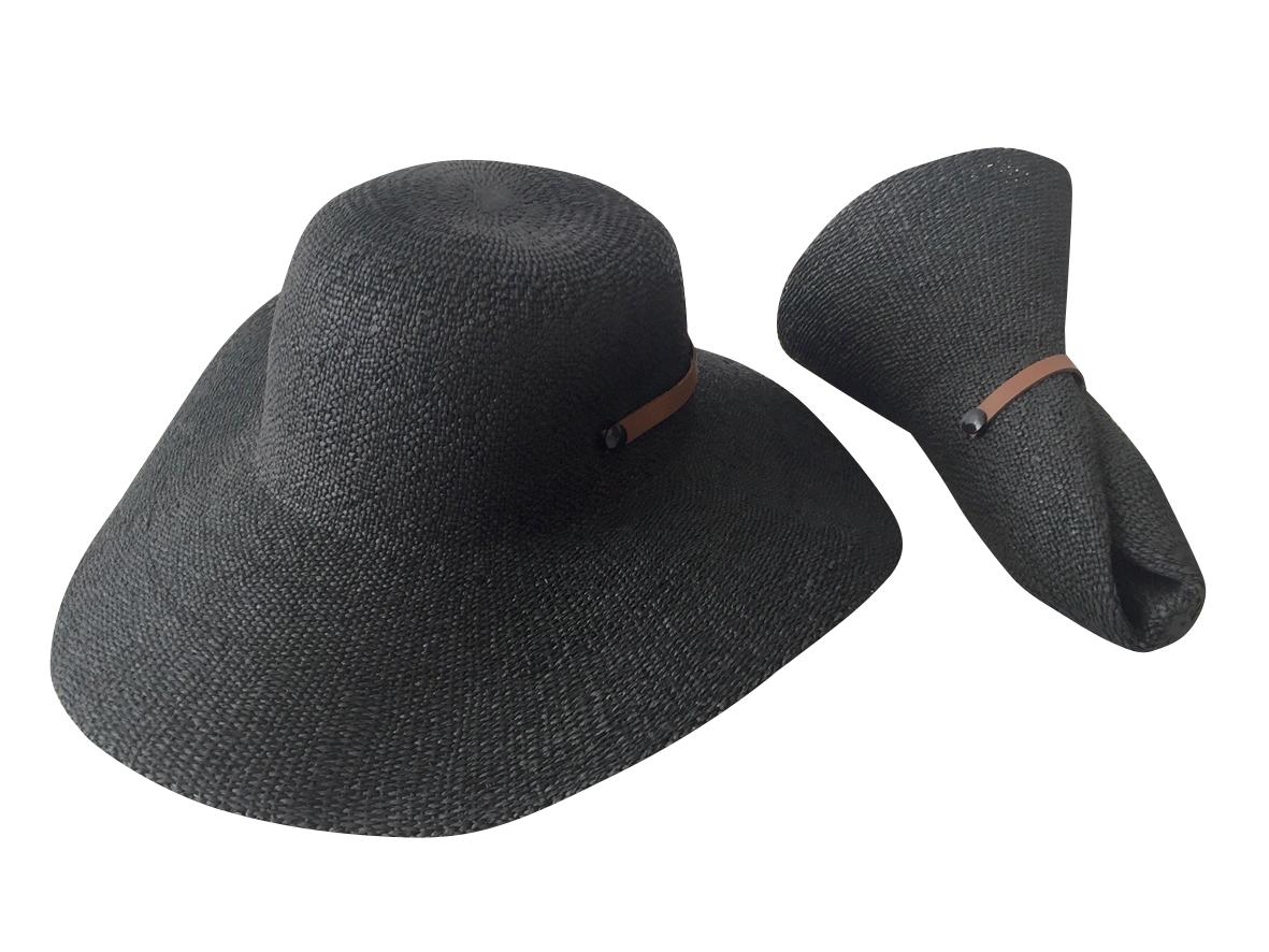 Jacaru 1853 Roll Up Wide Brim Sun Hat - Leather Roll Strap (Packable One Size 56-58cm)