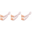 3x Classic Sheer Ruched Tulle Mesh Elbow Length Gloves Pack - White (40cm Long)