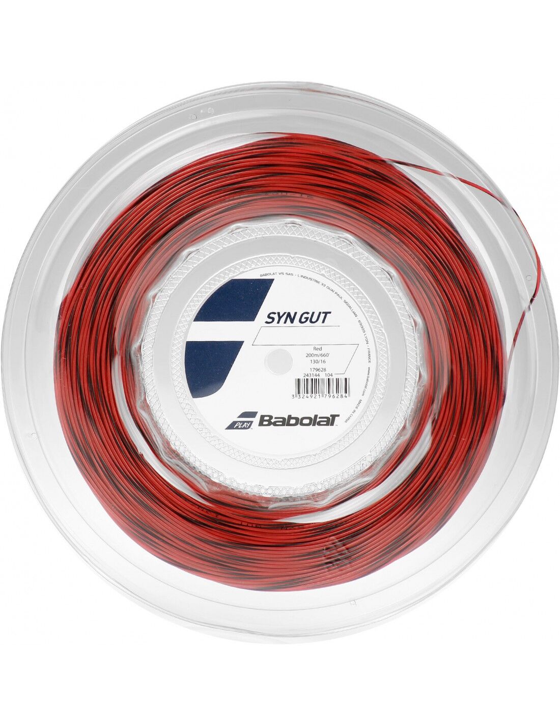 Babolat Synthetic Gut Tennis String Red 1.30mm/16g - 200m Spool
