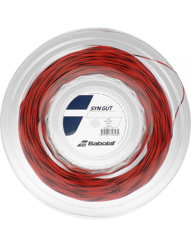 Babolat Synthetic Gut Tennis String Red 1.30mm/16g - 200m Spool