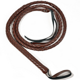 BROWN WHIP Faux Leather Costume Party 180cm Riding Cowboy Fancy Dress