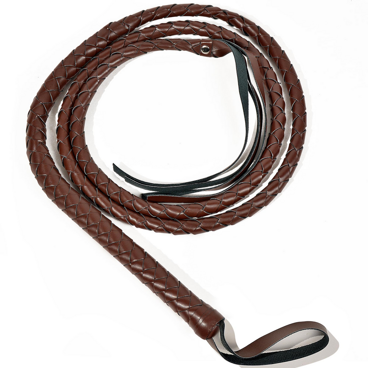 BROWN WHIP Faux Leather Costume Party 180cm Riding Cowboy Fancy Dress