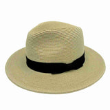 Jacaru 1880 Panama Hat with Black Ribbon - Natural (Vegan Friendly Sun Hat)