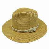 Jacaru 1881 Panama Hat with Natural String Band - Sand (One Size Vegan Friendly)