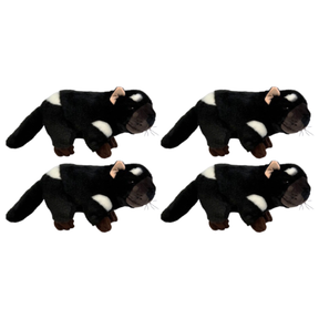 4x Bocchetta Diego 24cm Tasmanian Devil Plush Toy Bulk Pack (Australian Stuffed Animal Souvenir Gift)
