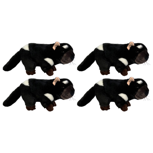 4x Bocchetta Diego 24cm Tasmanian Devil Plush Toy Bulk Pack (Australian Stuffed Animal Souvenir Gift)