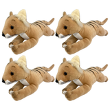 4x Bocchetta Tigger 33cm Floppy Tasmanian Tiger Plush Toy Bulk Pack (Australian Stuffed Animal Souvenir Gift)
