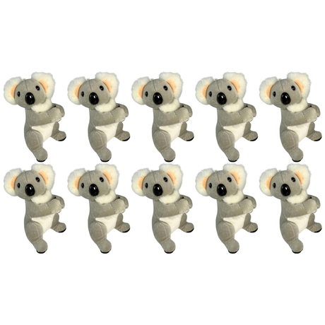 10x Bocchetta 12cm Mini Koala Plush Toy Bulk Pack (Australian Stuffed Animal Souvenir Keyring Gift)