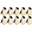 10x Bocchetta 12cm Mini Kookaburra Plush Toy Bulk Pack (Australian Stuffed Animal Souvenir Keyring Gift)
