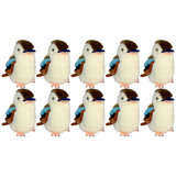 10x Bocchetta 12cm Mini Kookaburra Plush Toy Bulk Pack (Australian Stuffed Animal Souvenir Keyring Gift)