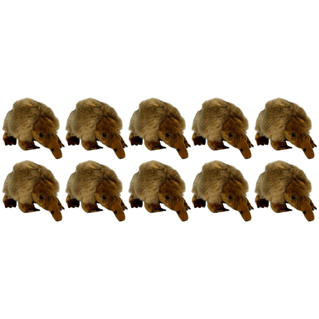 10x Bocchetta 11cm Mini Echidna Plush Toy Bulk Pack (Australian Stuffed Animal Souvenir Keyring Gift)
