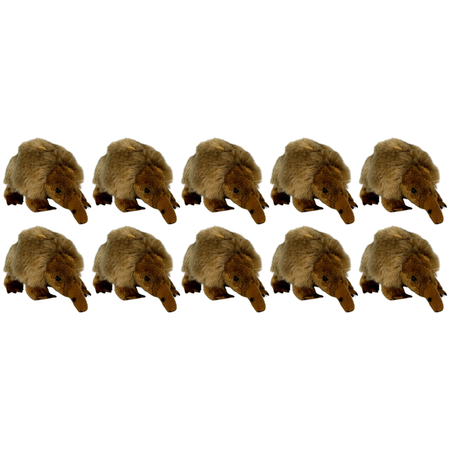 10x Bocchetta 11cm Mini Echidna Plush Toy Bulk Pack (Australian Stuffed Animal Souvenir Keyring Gift)