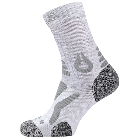 3x Jack Wolfskin Mens Hiking Pro Classic Cut Socks Pack - Light Grey (Trail Outdoor Premium Padded)