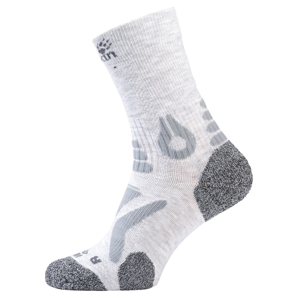 Jack Wolfskin Mens Hiking Pro Classic Cut Socks (Trail Outdoor Premium Padded) - Light Grey