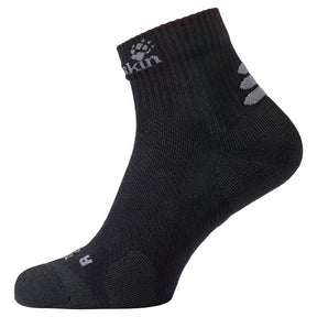 Jack Wolfskin Travel Mens Ankle Socks (Organic Cotton Mid Cut Hiking Trekking) - Black