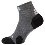 Jack Wolfskin Travel Mens Ankle Socks - Dark Grey (Organic Cotton Mid Cut for Hiking/Trekking)