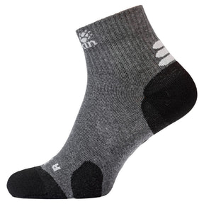 Jack Wolfskin Travel Mens Ankle Socks - Dark Grey (Organic Cotton Mid Cut for Hiking/Trekking)