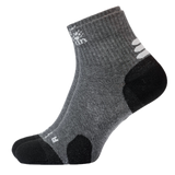 6x Jack Wolfskin Travel Mens Ankle Socks Bulk Pack - Dark Grey (Organic Cotton Mid Cut for Hiking/Trekking)