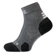 6x Jack Wolfskin Travel Mens Ankle Socks Bulk Pack - Dark Grey (Organic Cotton Mid Cut for Hiking/Trekking)