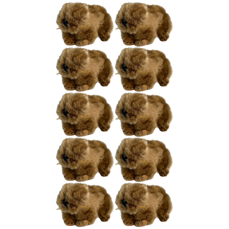 10x Bocchetta 14cm Mini Wombat Plush Toy Bulk Pack (Australian Stuffed Animal Souvenir Keyring Gift)