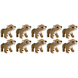 10x Bocchetta 14cm Mini Tasmanian Tiger Plush Toy Bulk Pack (Australian Stuffed Animal Souvenir Keyring Gift)