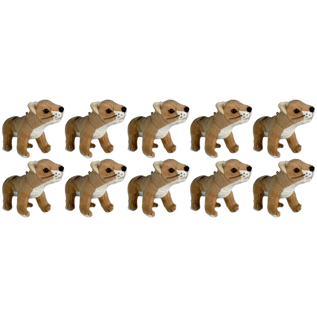 10x Bocchetta 14cm Mini Tasmanian Tiger Plush Toy Bulk Pack (Australian Stuffed Animal Souvenir Keyring Gift)