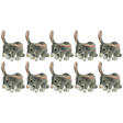 10x Bocchetta 15cm Mini Bilby Plush Toy Bulk Pack (Australian Stuffed Animal Souvenir Keyring Gift)