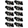 10x Bocchetta 13cm Mini Quoll Plush Toy Bulk Pack - Black (Australian Stuffed Animal Souvenir Keyring Gift)
