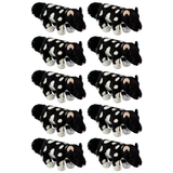 10x Bocchetta 13cm Mini Quoll Plush Toy Bulk Pack - Black (Australian Stuffed Animal Souvenir Keyring Gift)
