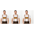 3x Brown Lederhosen Suspenders Bulk Pack - Oktoberfest German Costume Accessory (Halloween & Fancy Dress)