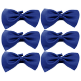 6x Mens Small Blue Bow Tie Bulk Pack (Pre-Tied Classic Formal Necktie)