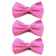 3x Mens Small Pink Bow Tie Bulk Pack (Pre-Tied Classic Formal Necktie)