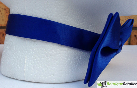 6x Mens Large Blue Bow Tie Bulk Pack (Pre-Tied Classic Formal Necktie)