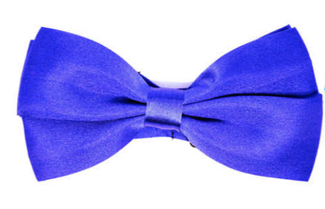 6x Mens Large Blue Bow Tie Bulk Pack (Pre-Tied Classic Formal Necktie)