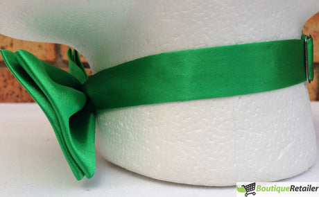 3x Mens Large Green Bow Tie Pack (Pre-Tied Classic Formal Necktie)