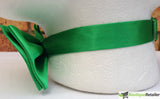 Mens Large Green Bow Tie (Pre-Tied Classic Formal Necktie)