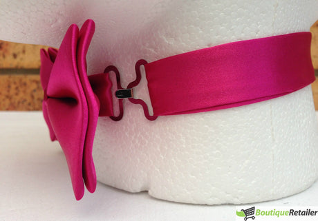 3x Mens Hot Pink Bow Tie Pack (Pre-Tied Classic Formal Necktie)
