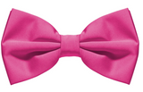 Mens Hot Pink Bow Tie (Pre-Tied Classic Formal Necktie)